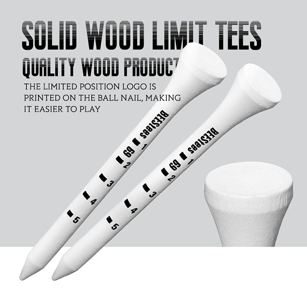 Nimûneya belaş 42mm54mm83mm Logoya Xweserî Professional Bulk White Wood Tee Golf (1)